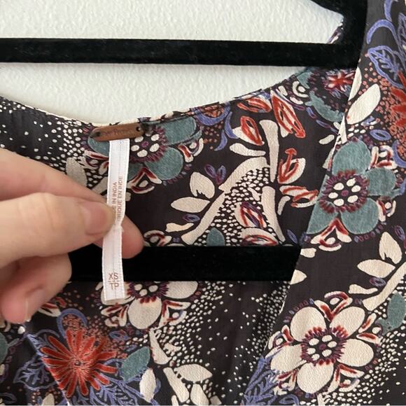 Free People Stealing Fire Floral Print Tunic Mini Dress - Picture 4 of 8